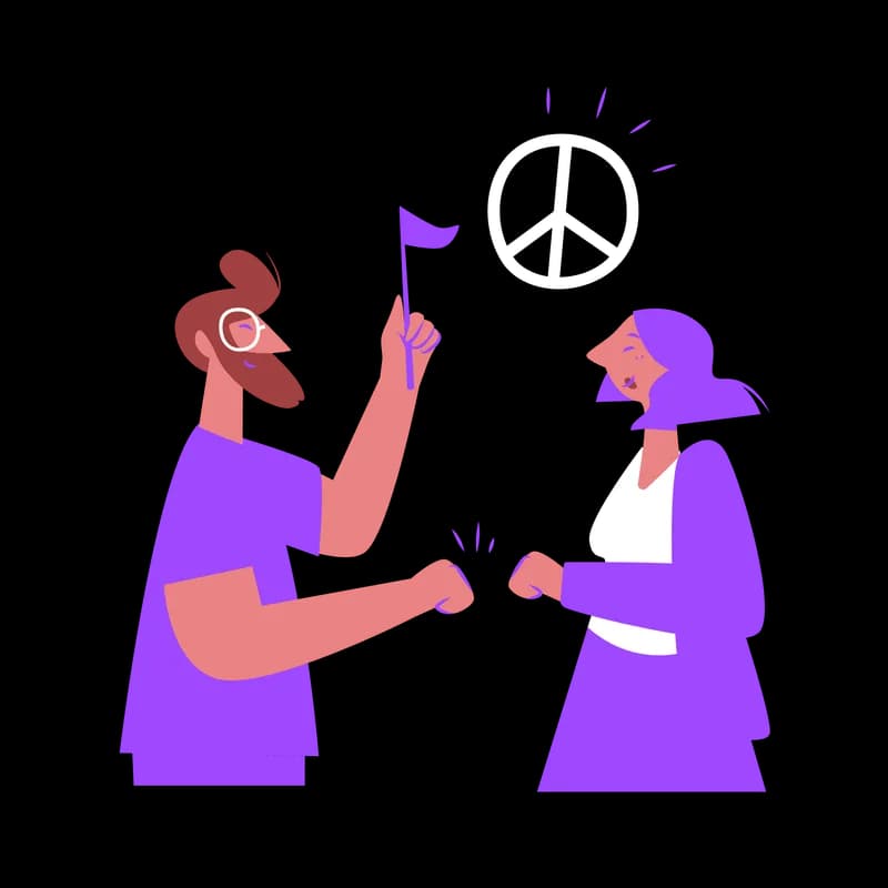 Two people meeting through QwickPix